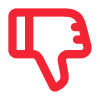 Thumbs down icon for PrizePicks negative feedback 