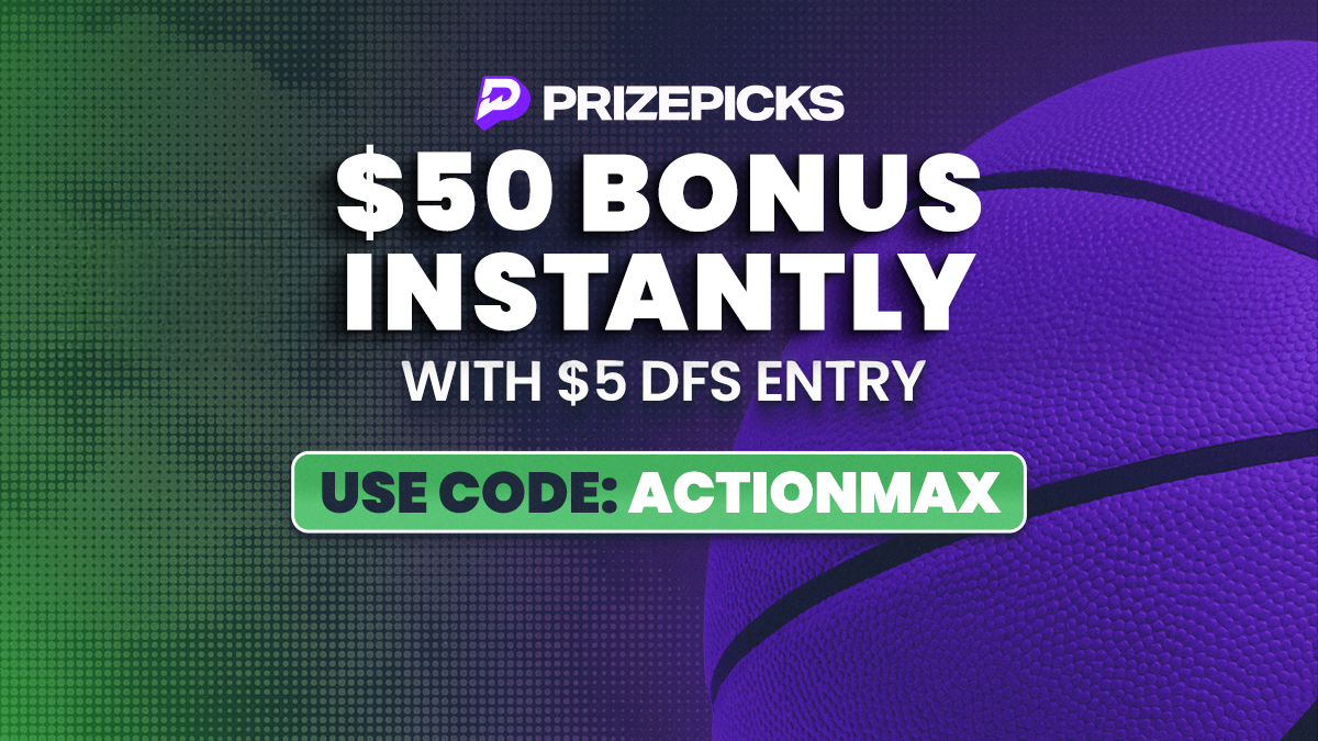 PrizePicks Promo Code ACTIONMAX: Play $5 on Cowboys vs. Eagles NFL Week 1, Get $50 Bonus Instantly Image